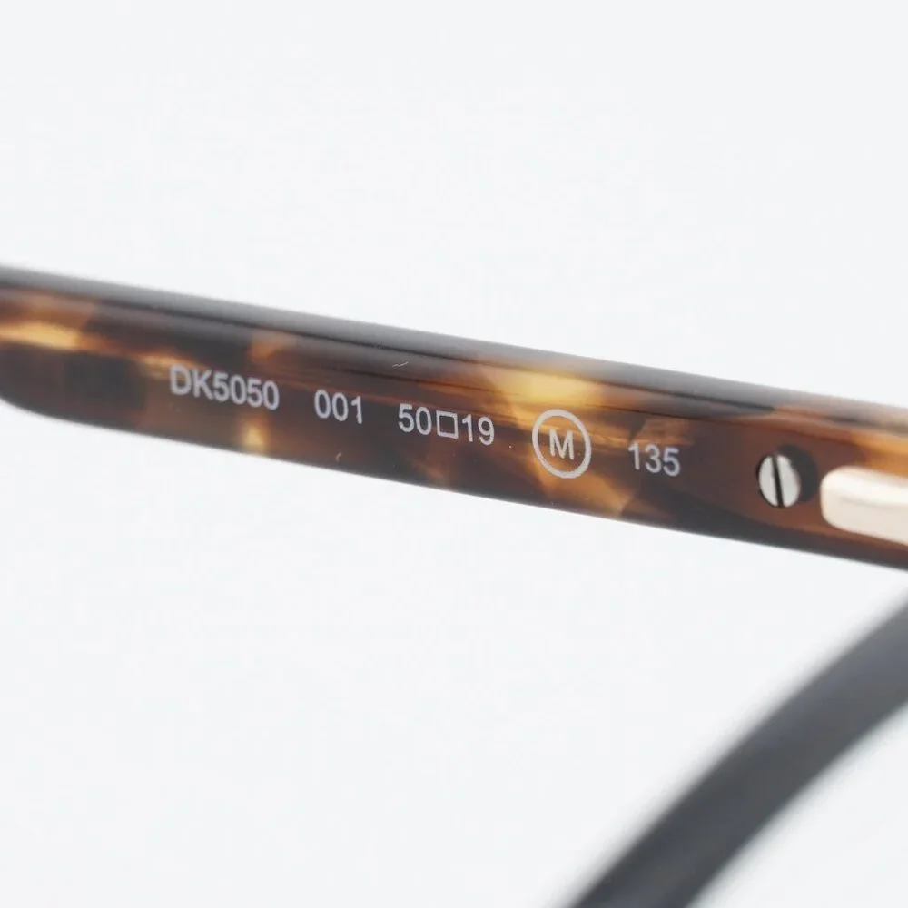 DKNY DK5050 001 Eyeglasses - Black/Havana 50mm Round Frame